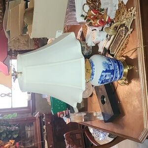 Spode vintage marked from England italian design footed brass blue wt